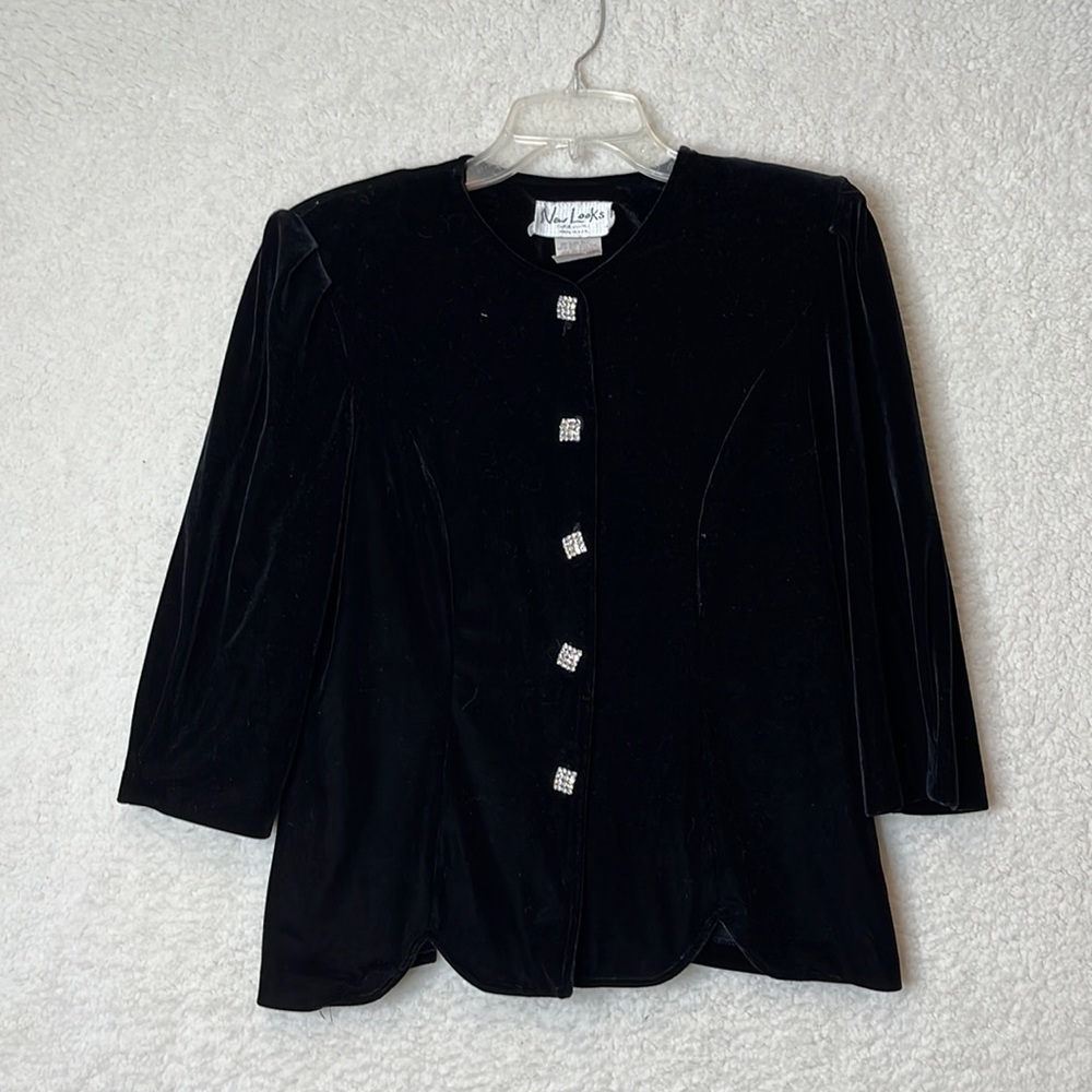 Vintage Retro New Looks California Womens Made in the USA Shirt Stretch Top 8P